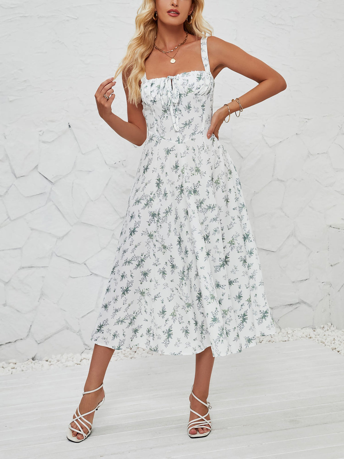 Regular Soft-Feel Floral Dress