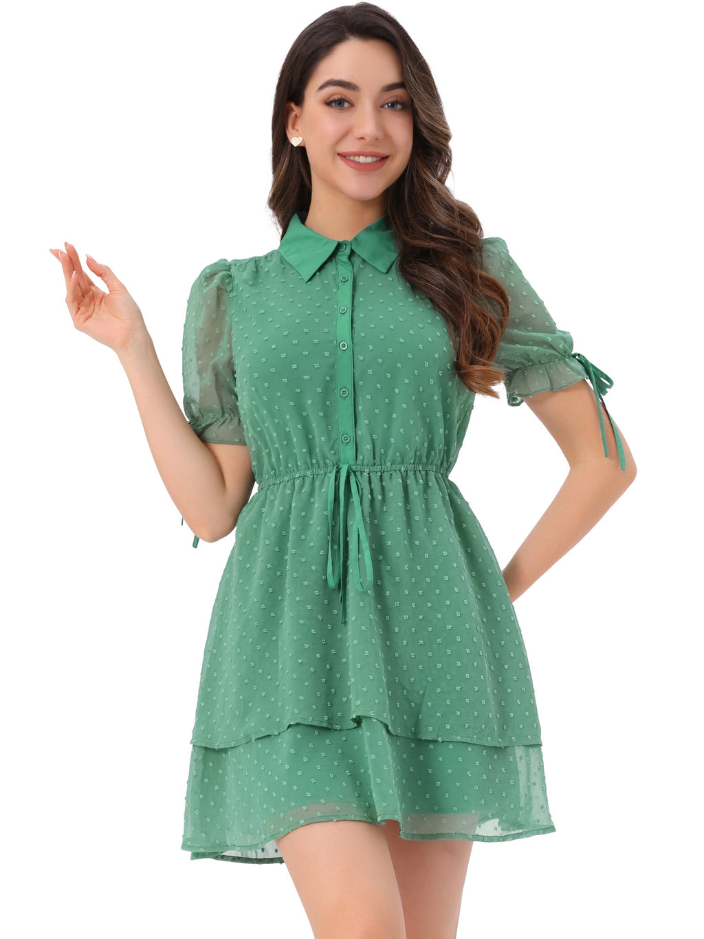 Half-Placket Button Dress