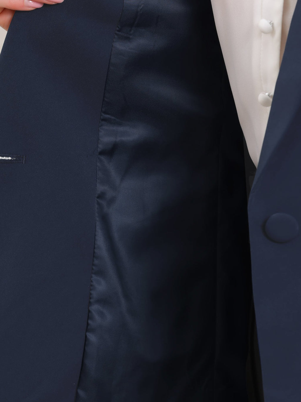 High-Stretch Solid Workwear Blazer