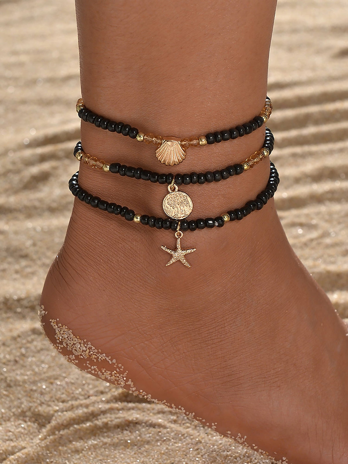 Rust-Resistant Ocean Bead Anklet