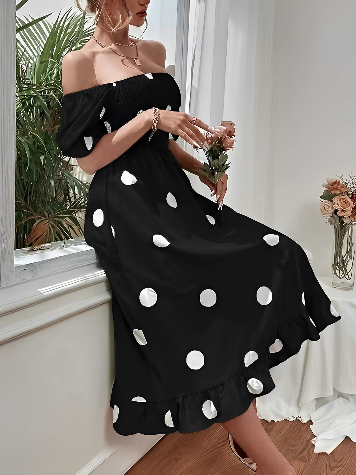 Regular Fresh Polka Dot Dress