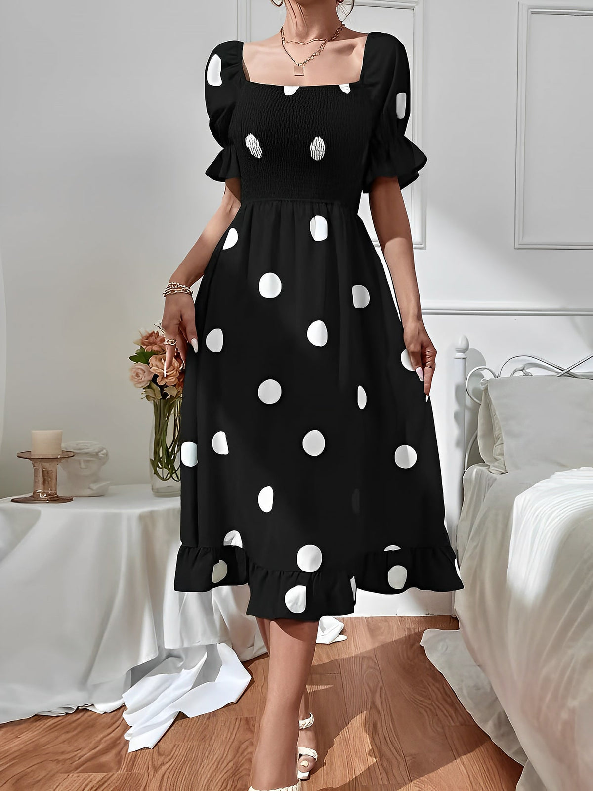 Regular Fresh Polka Dot Dress