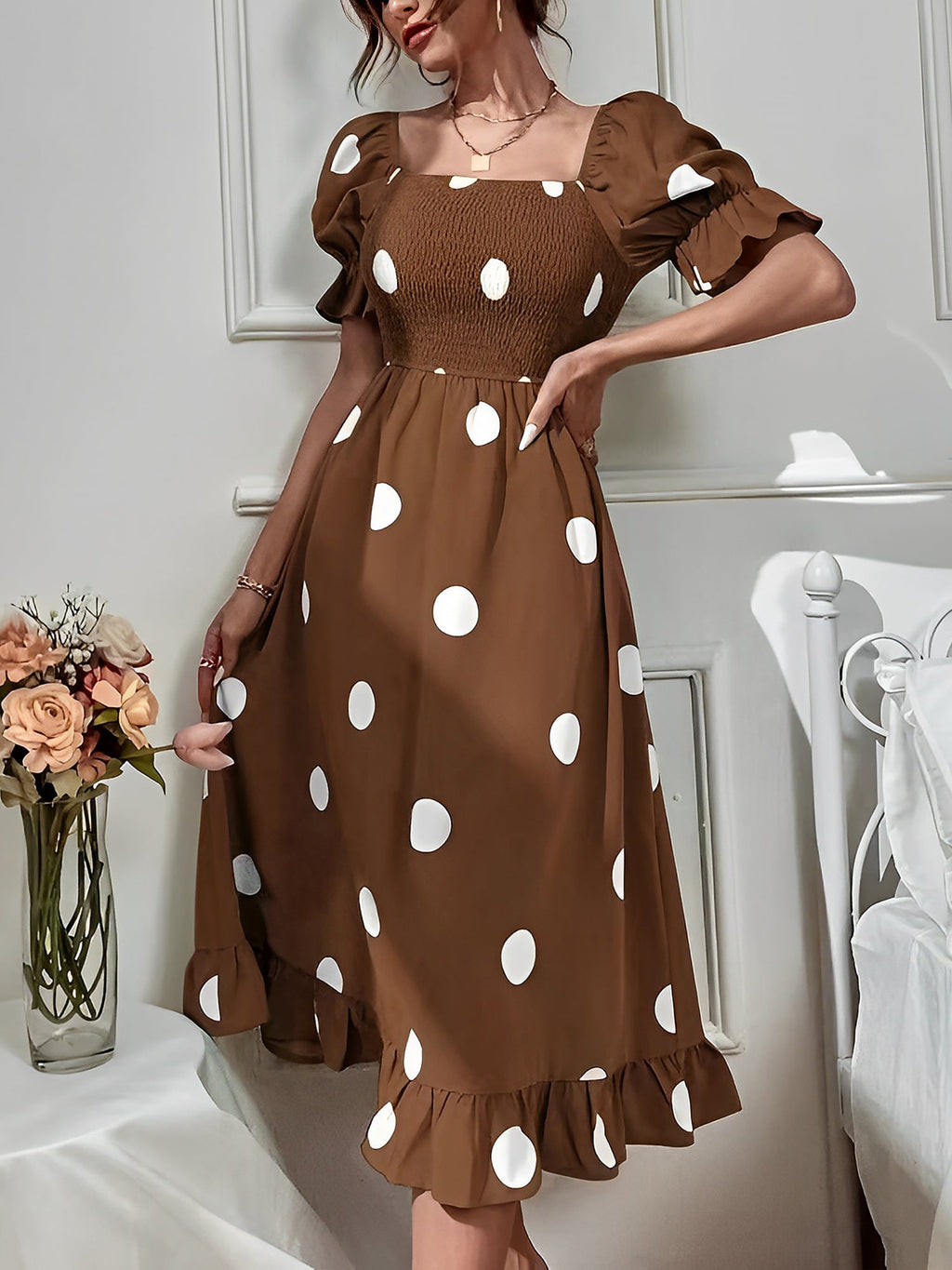 Regular Fresh Polka Dot Dress