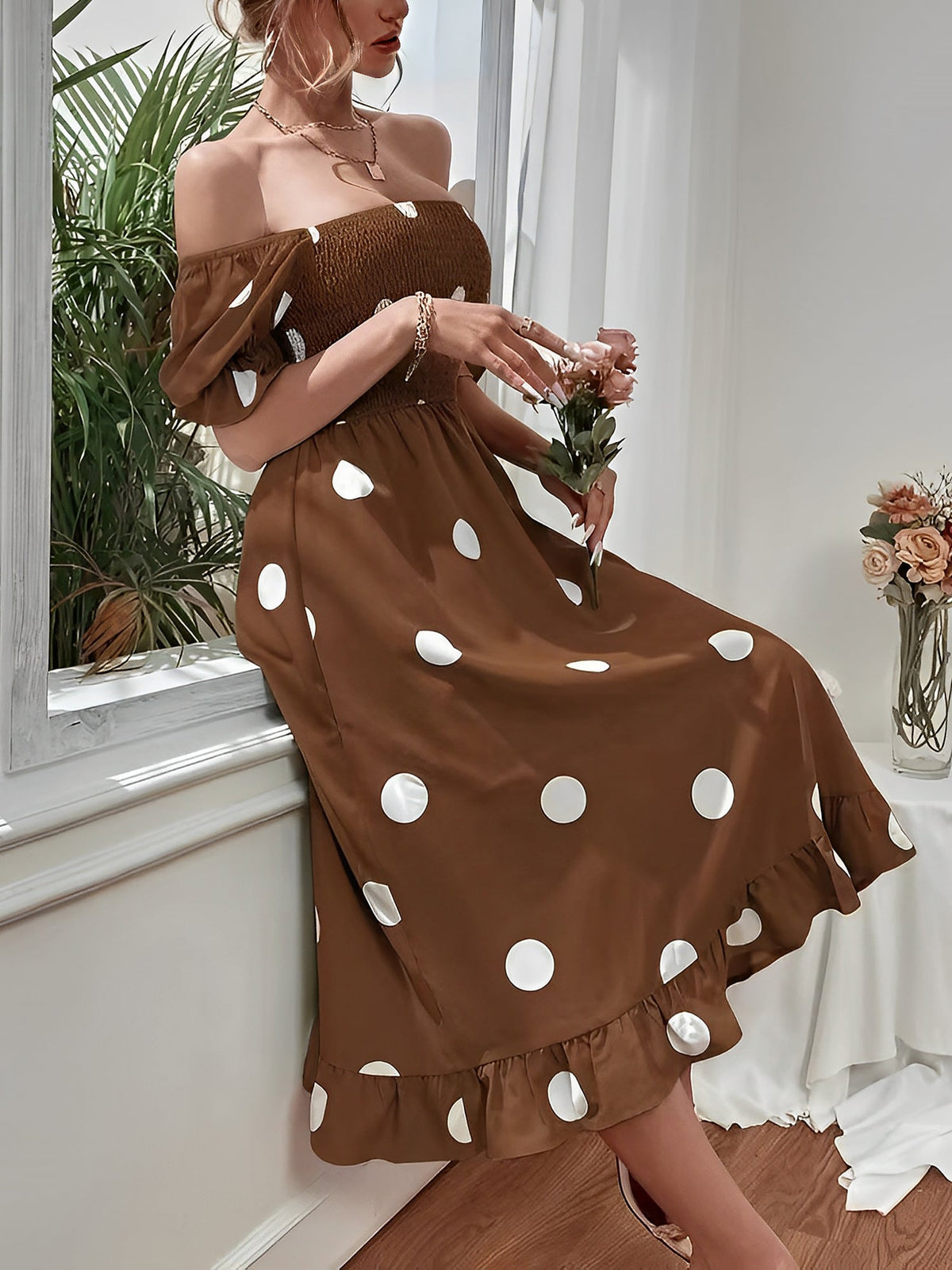 Regular Fresh Polka Dot Dress