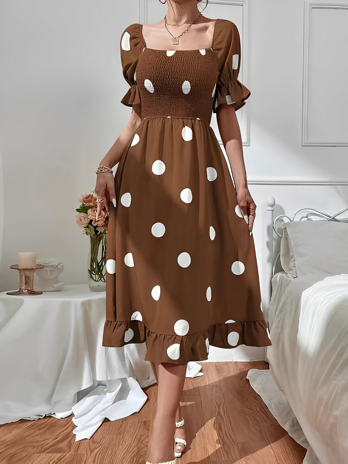 Regular Fresh Polka Dot Dress