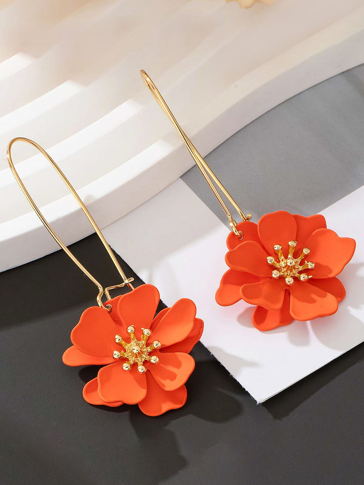 Featherlight Gilded Petal Earrings