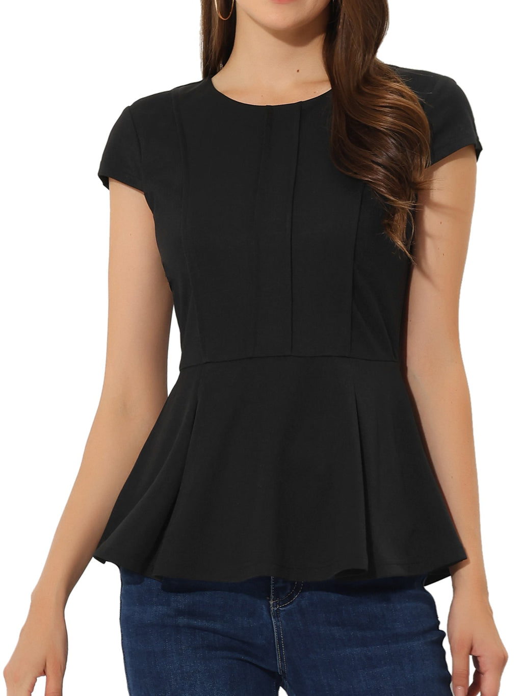 Round Neck Stretch Summer Blouse