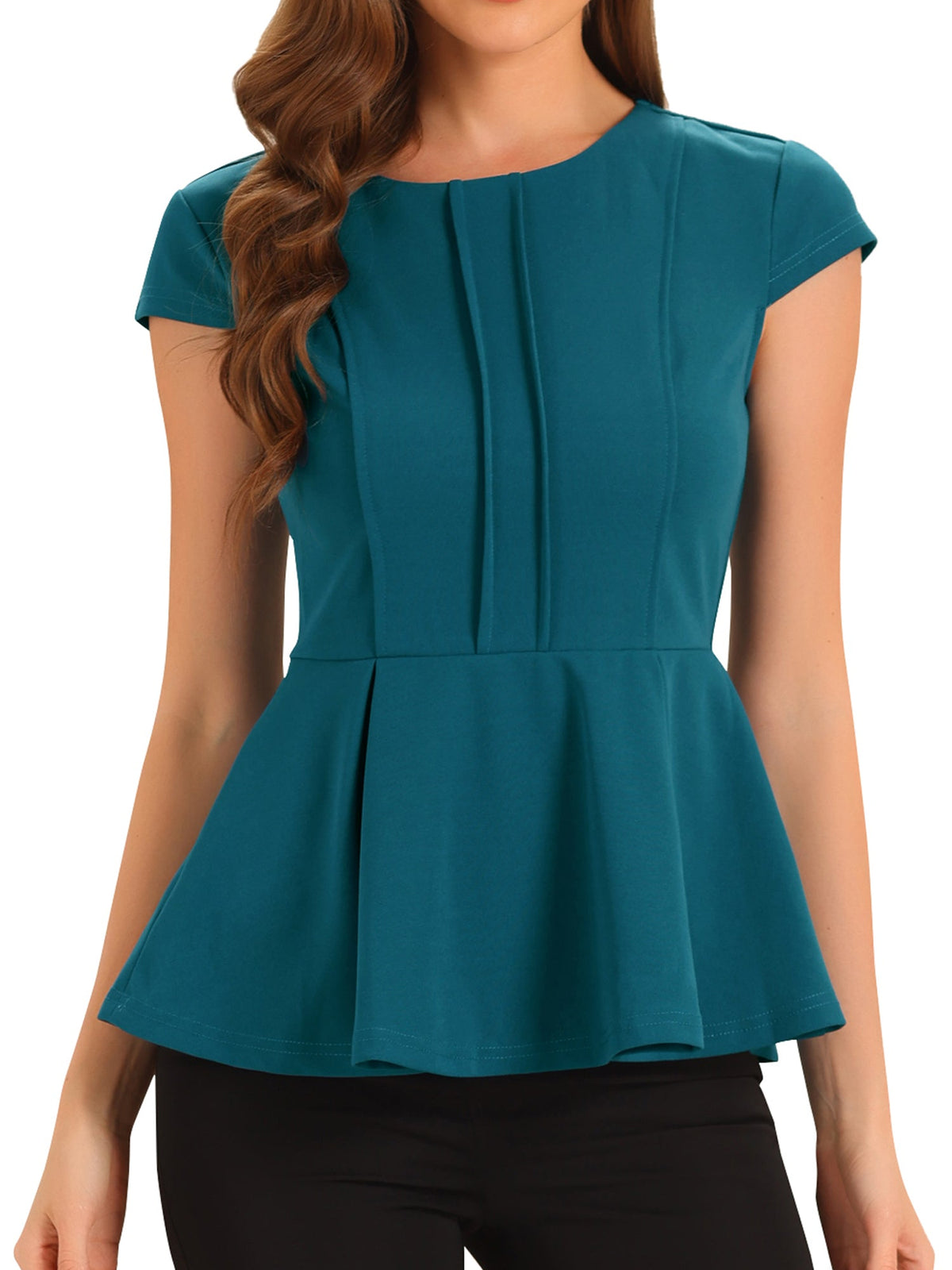 Round Neck Stretch Summer Blouse