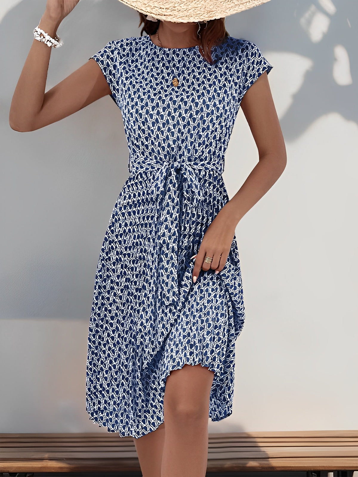 Summer Polyester Graphic Dress