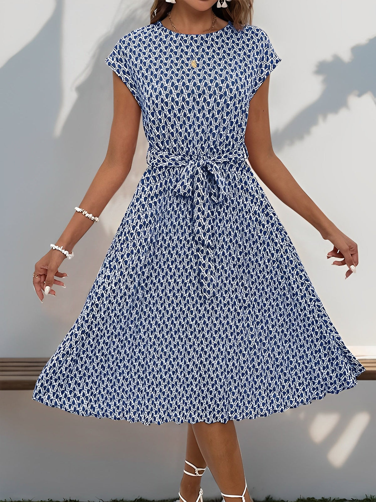 Summer Polyester Graphic Dress