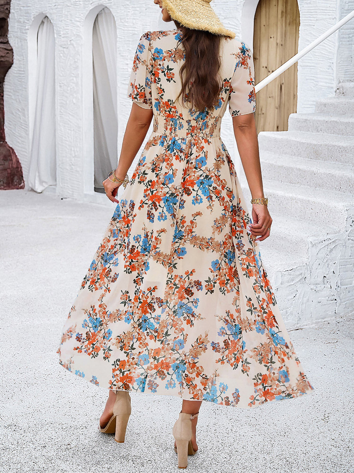 Casual Office Floral Long Dress