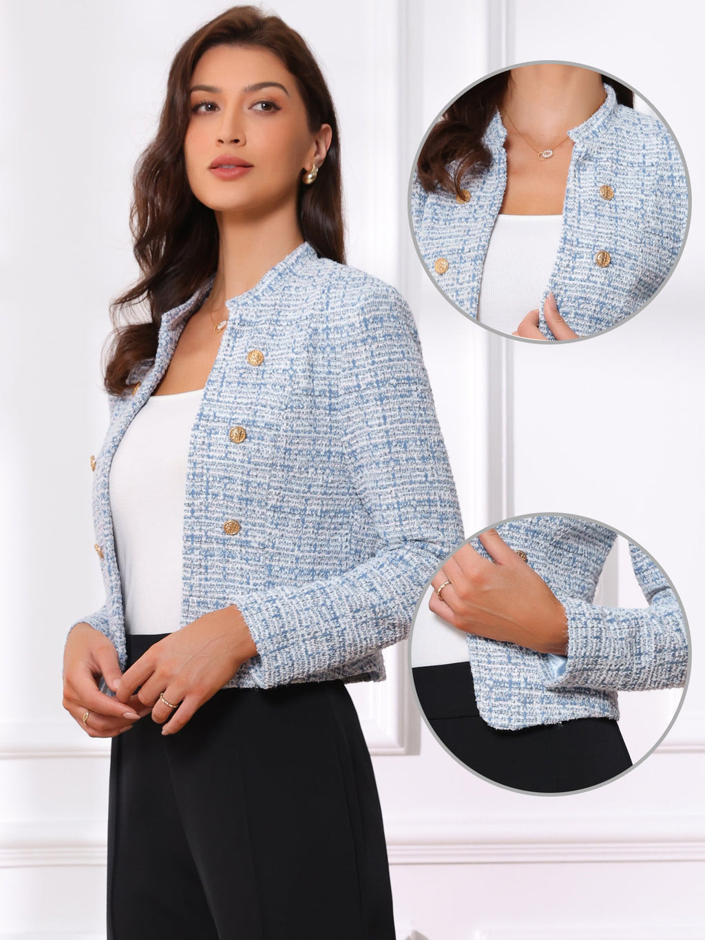 Cotton-Soft Plaid Blazer