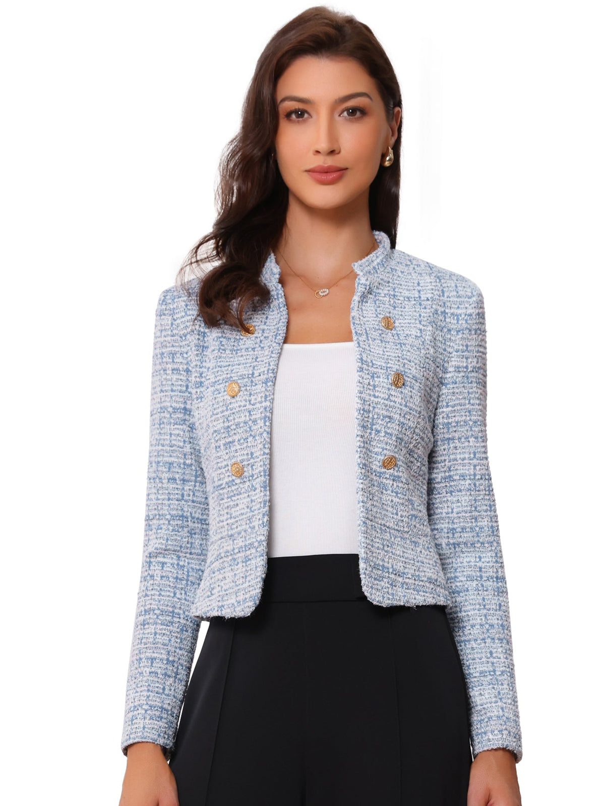 Cotton-Soft Plaid Blazer