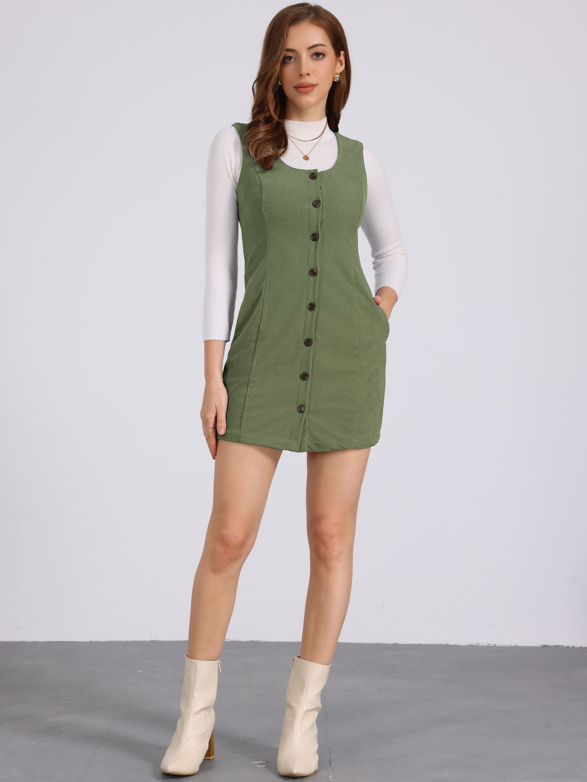 Scoop Neck Sleeveless Dress
