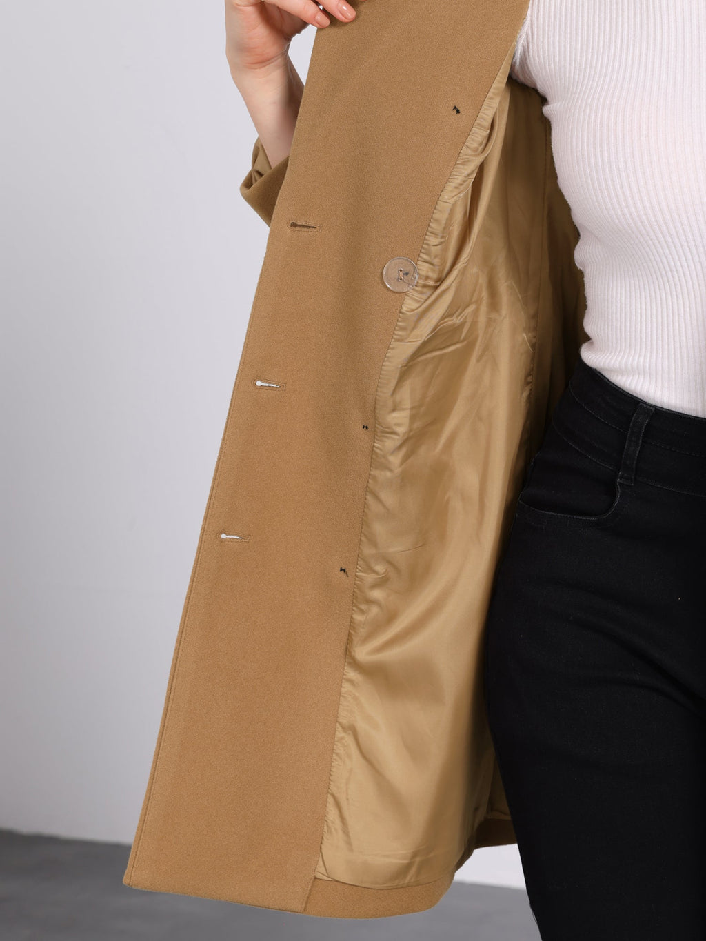 Double-Breasted Lined Overcoat