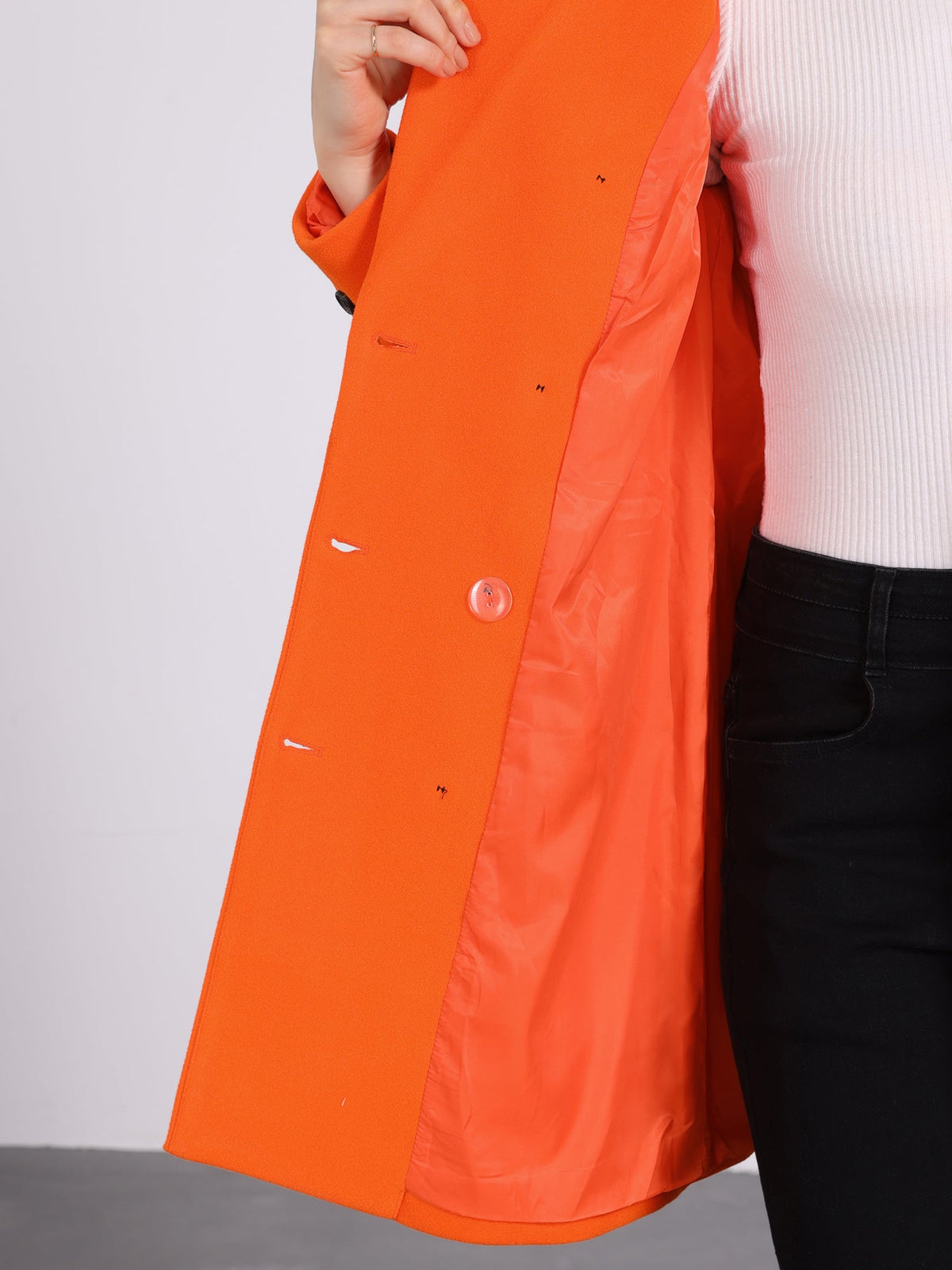 Double-Breasted Lined Overcoat