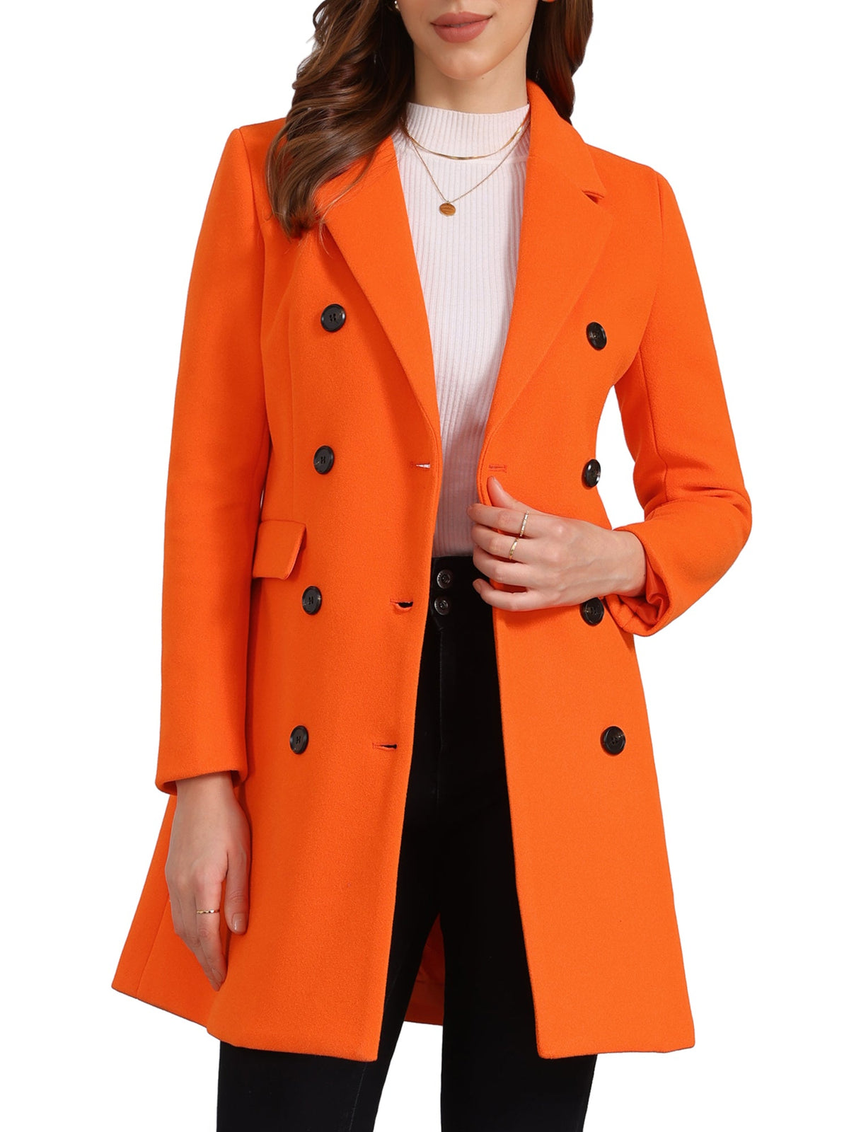 Double-Breasted Lined Overcoat