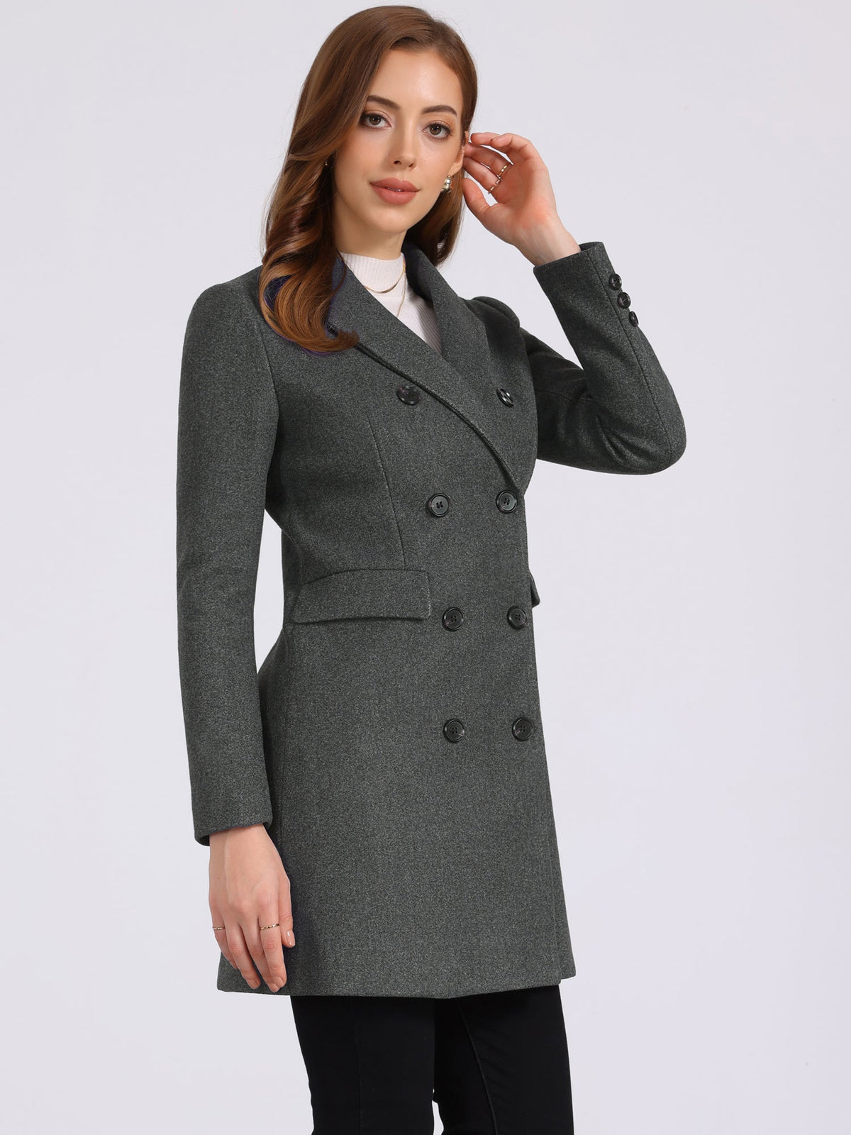 Double-Breasted Lined Overcoat