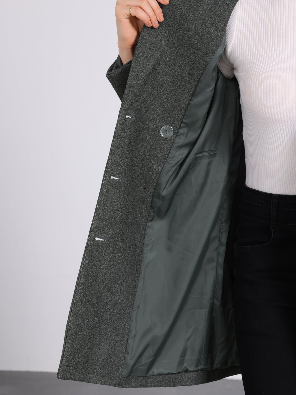 Double-Breasted Lined Overcoat