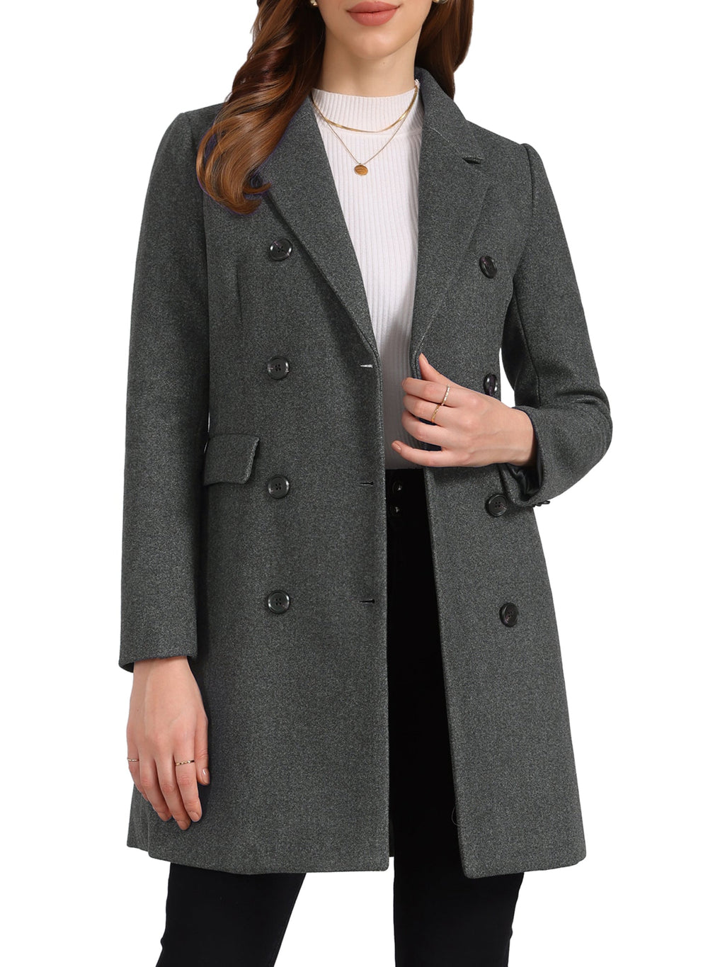 Double-Breasted Lined Overcoat