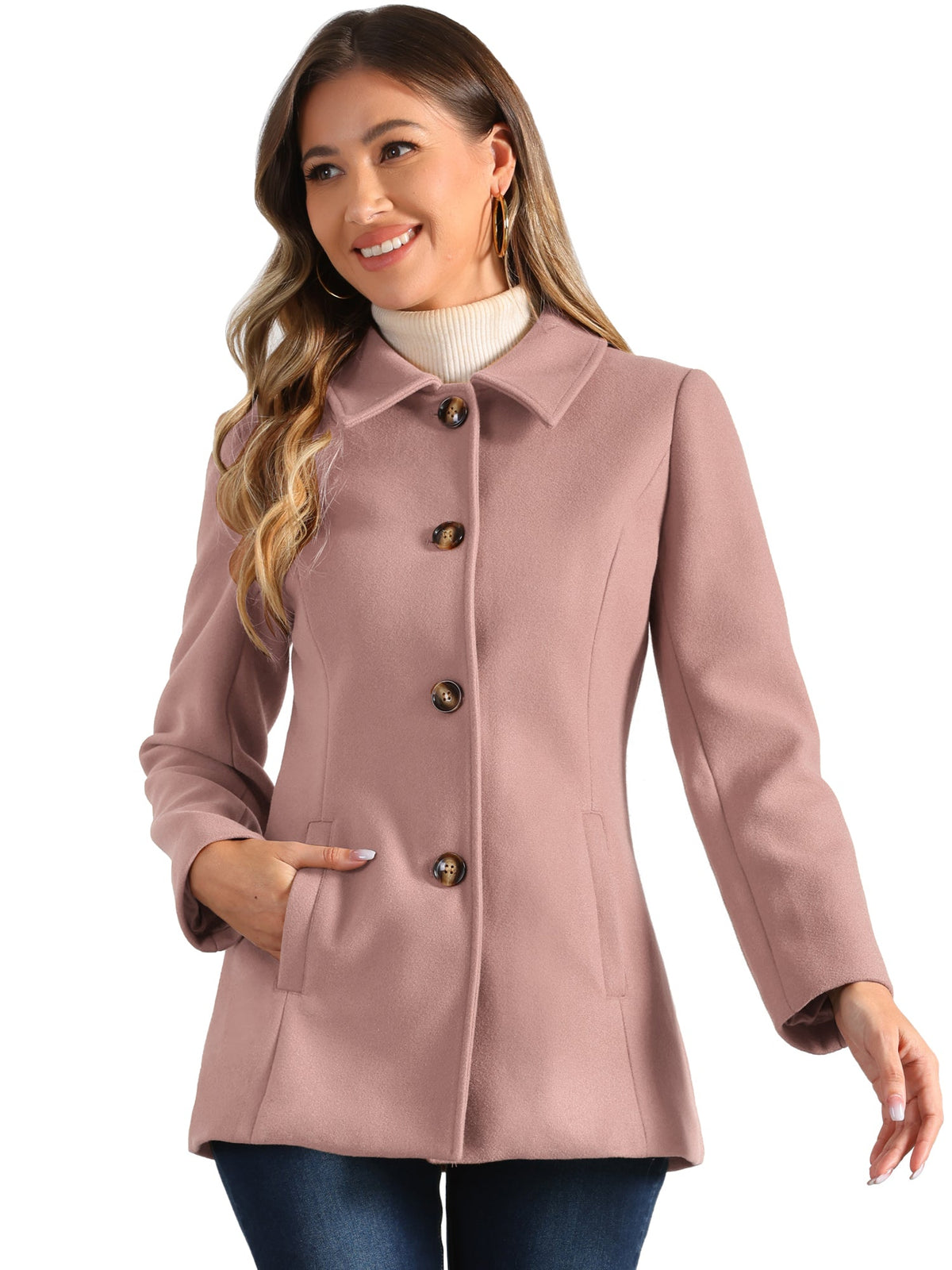 Structured Single-Breasted Peacoat