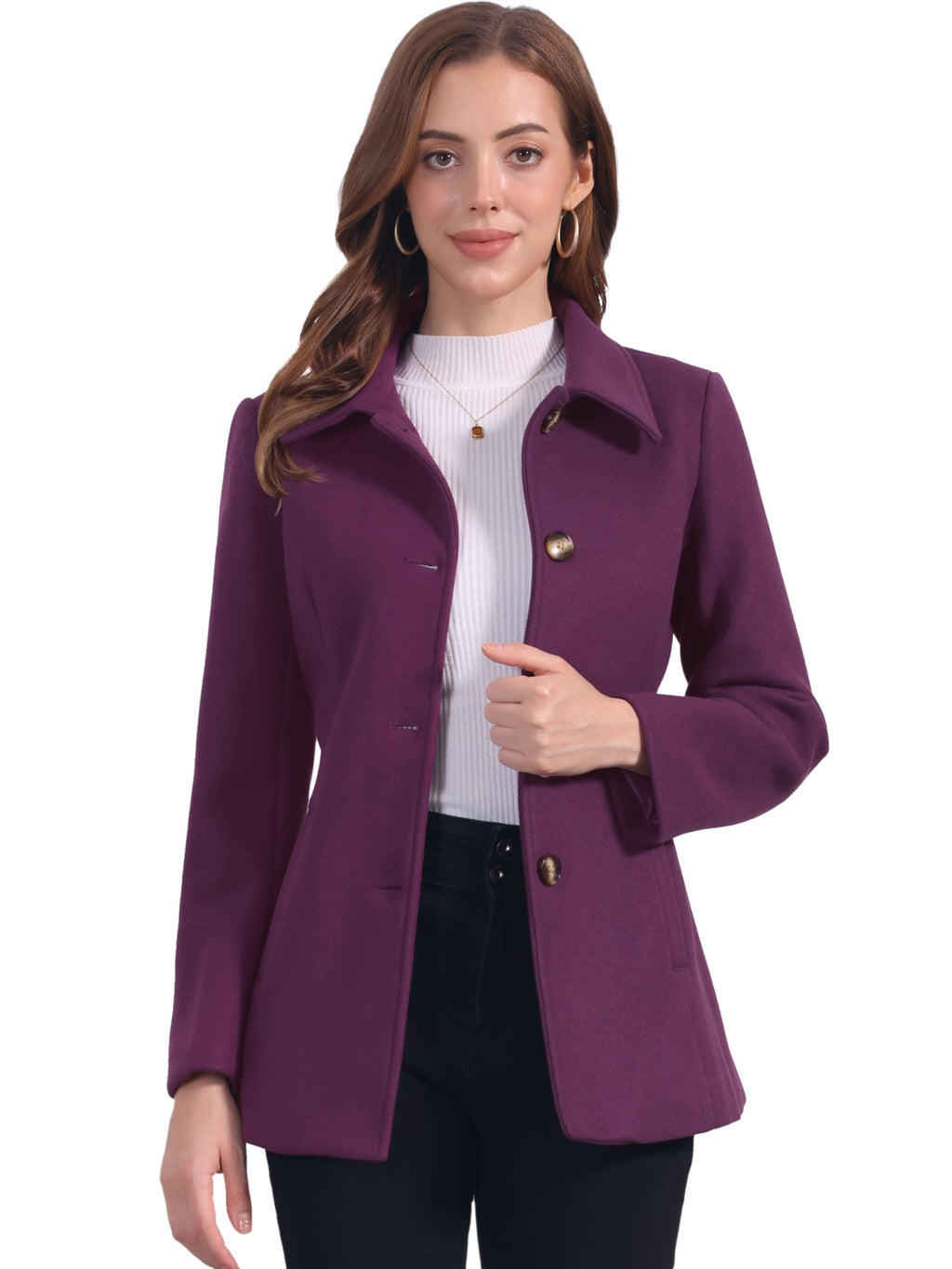 Structured Single-Breasted Peacoat