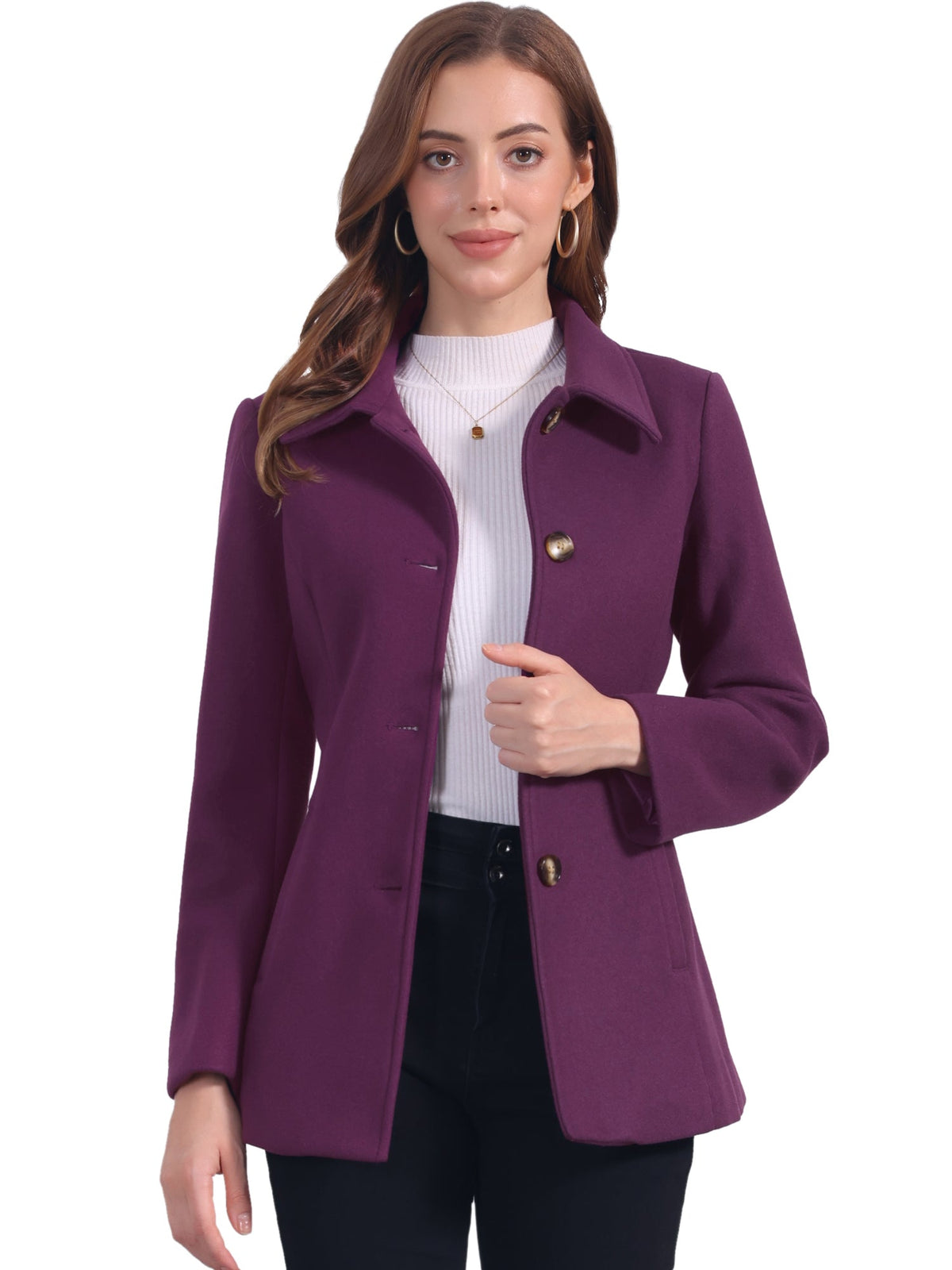 Structured Single-Breasted Peacoat