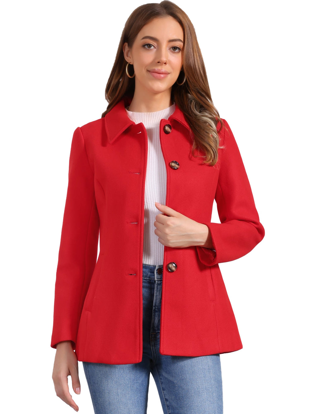 Structured Single-Breasted Peacoat