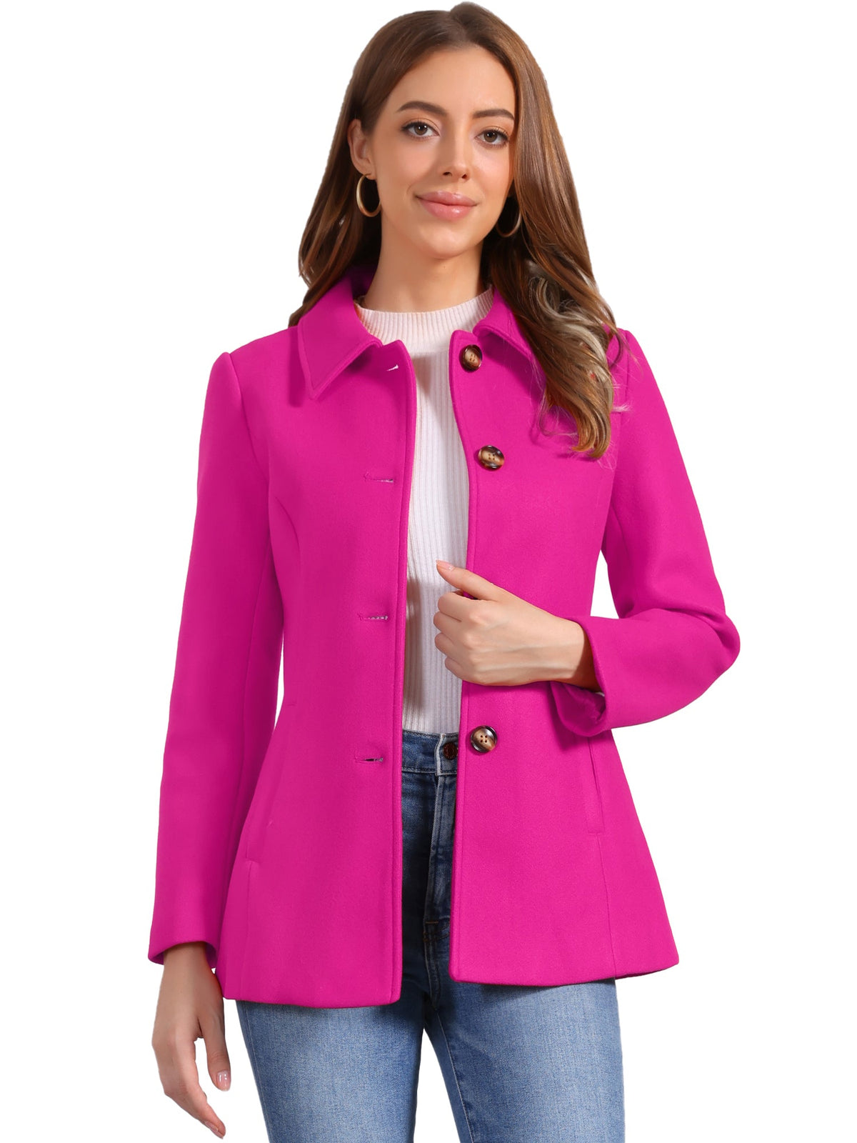 Structured Single-Breasted Peacoat