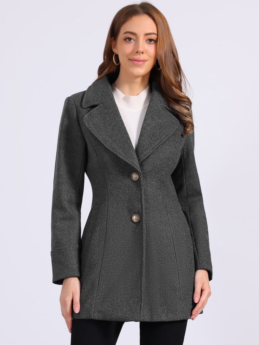 Curved Waist Vent Overcoat