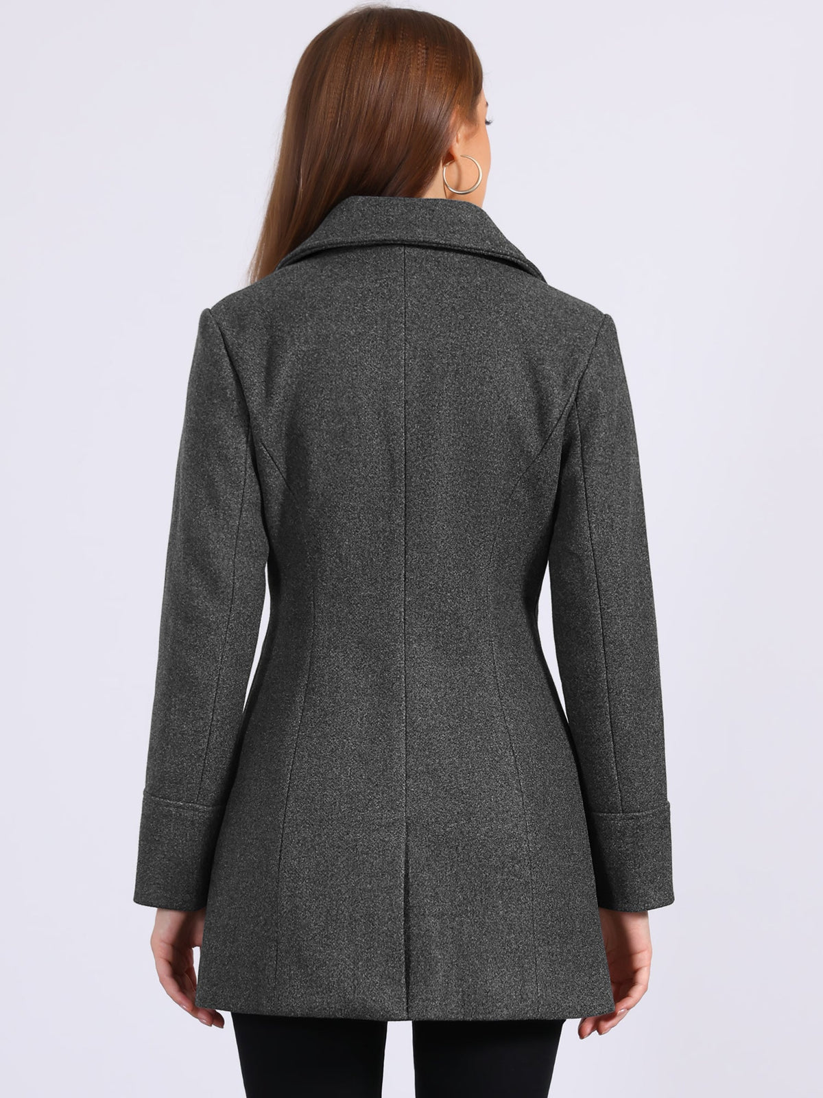 Curved Waist Vent Overcoat