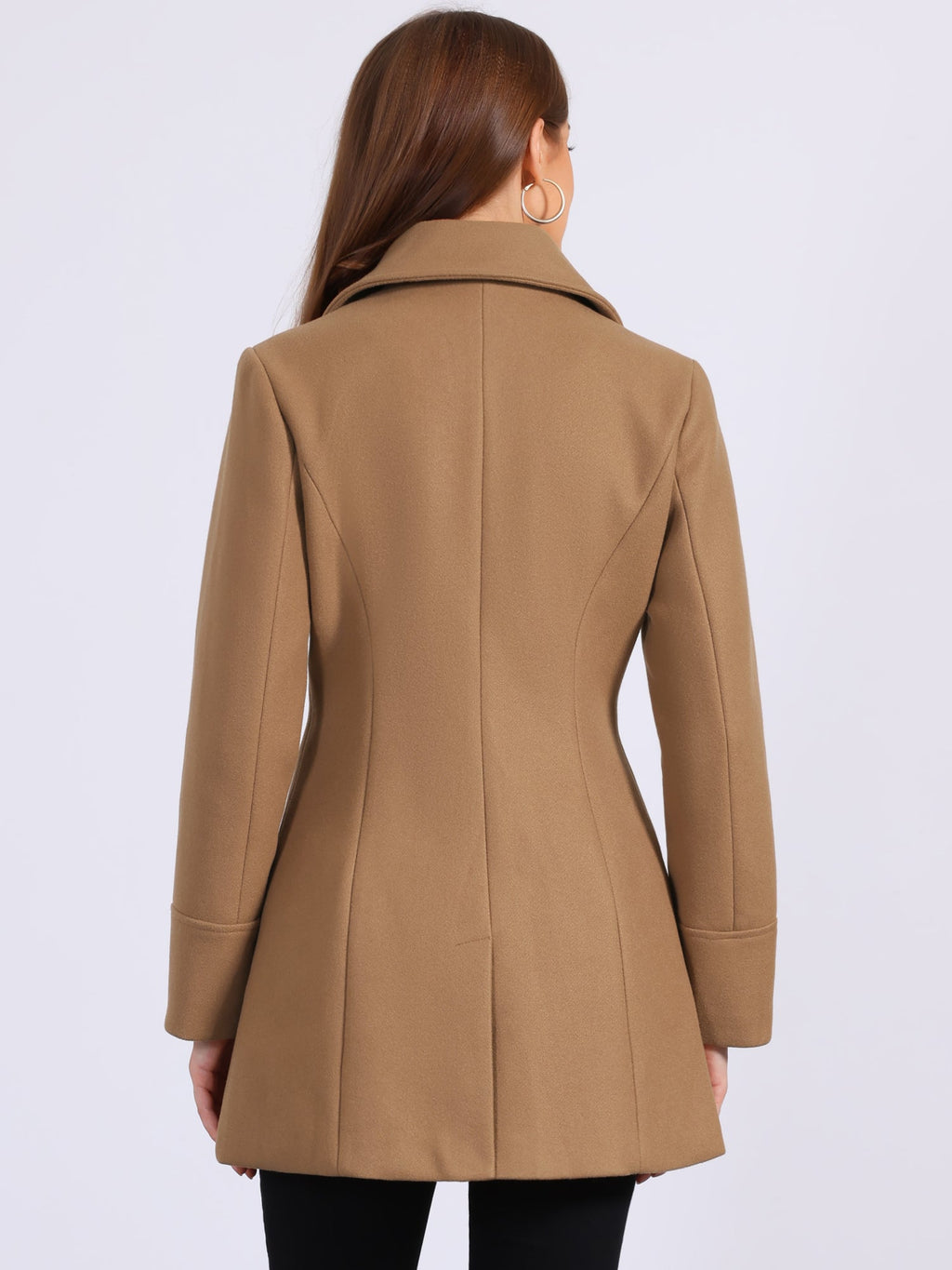 Curved Waist Vent Overcoat