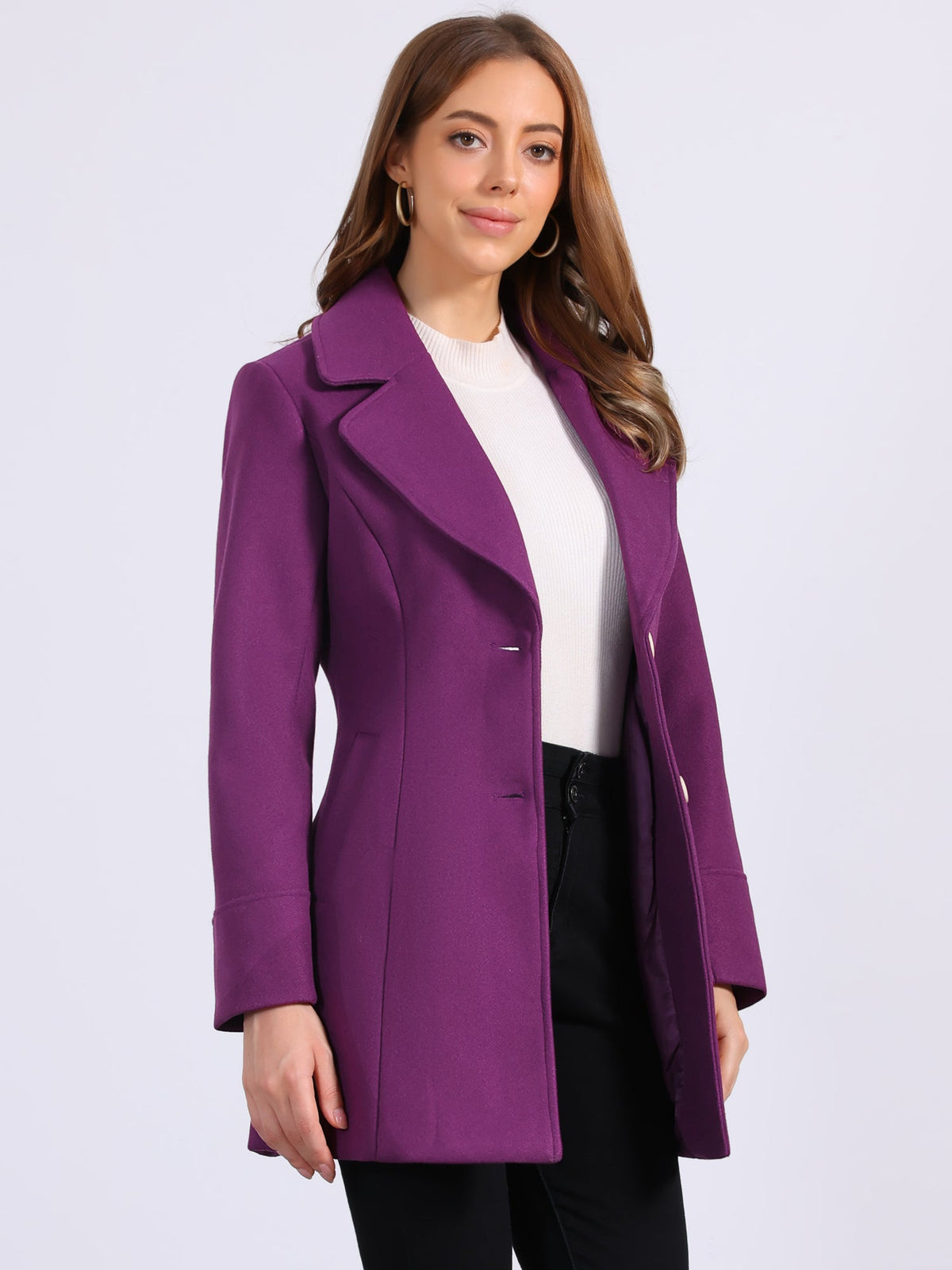 Curved Waist Vent Overcoat