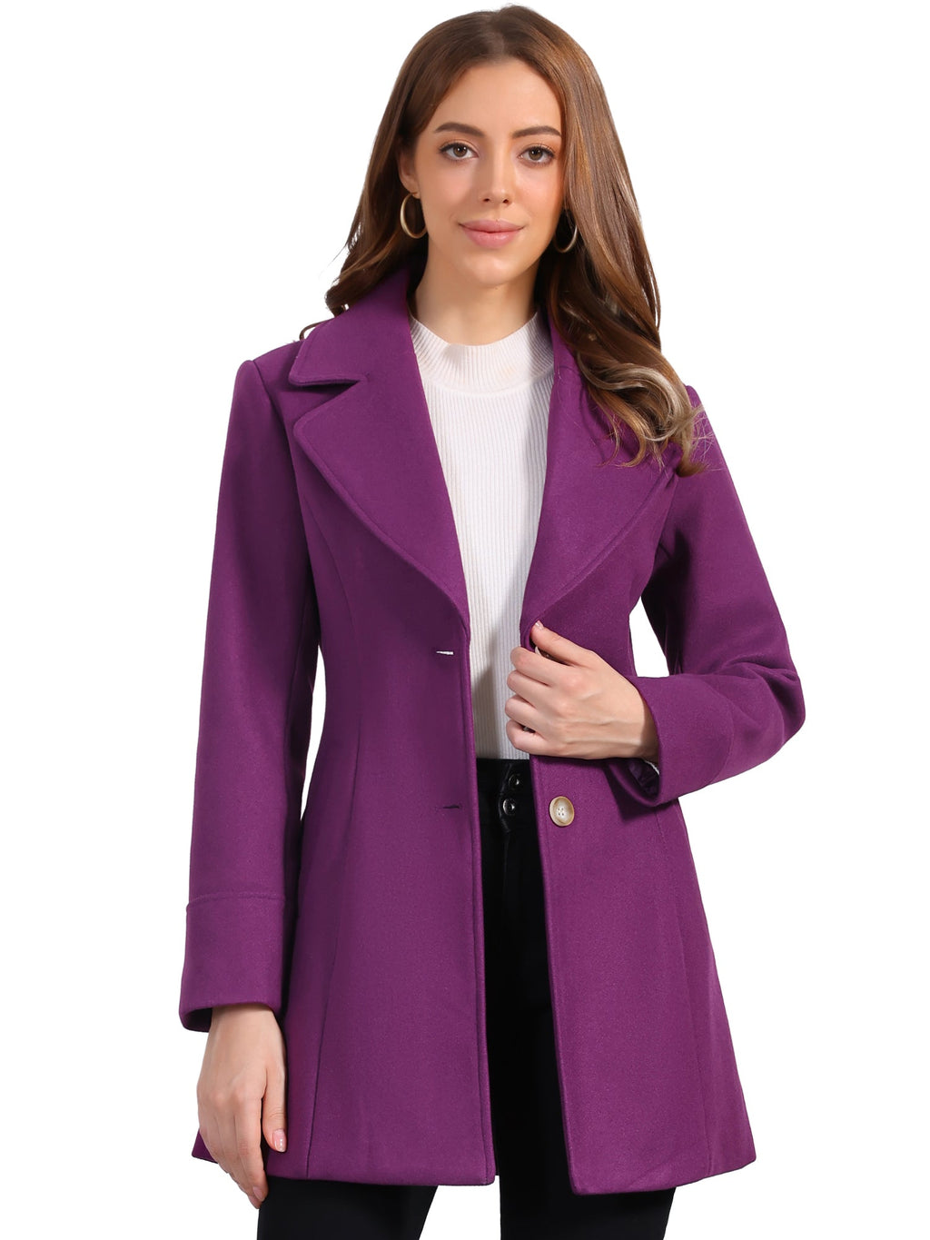 Curved Waist Vent Overcoat
