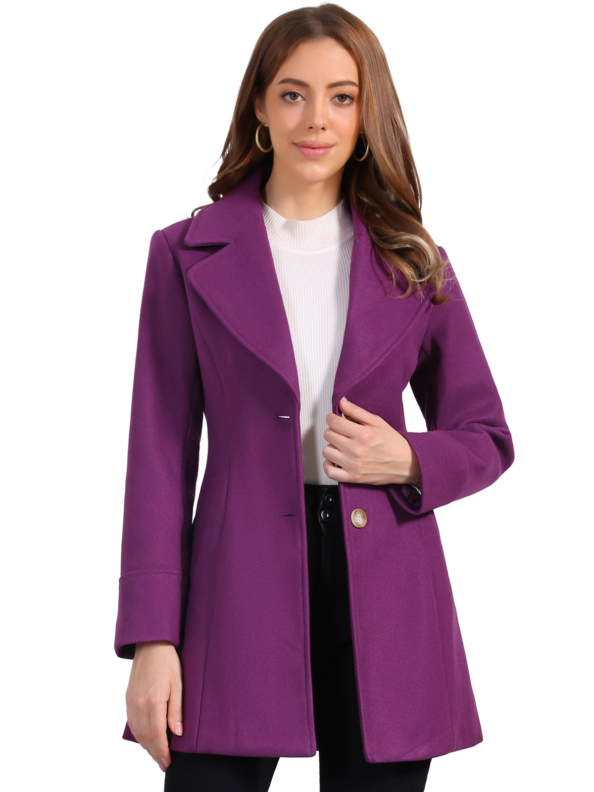 Curved Waist Vent Overcoat