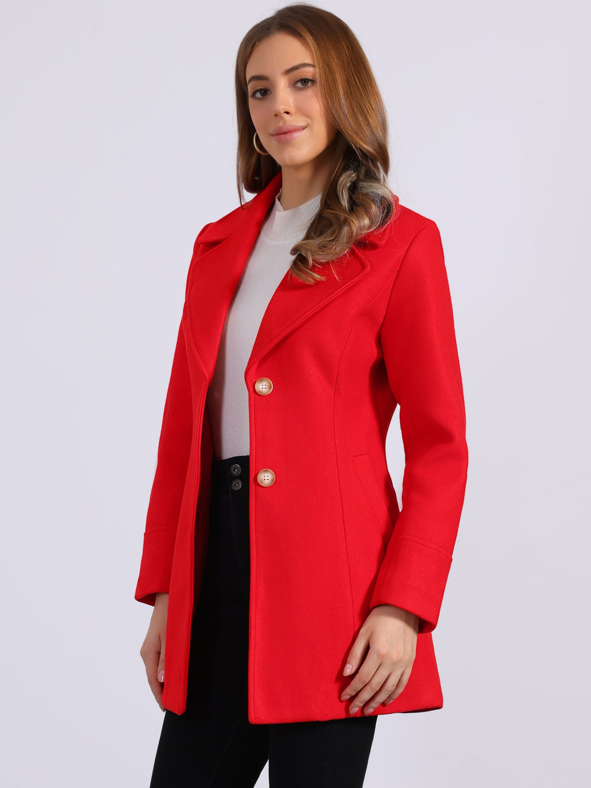 Curved Waist Vent Overcoat
