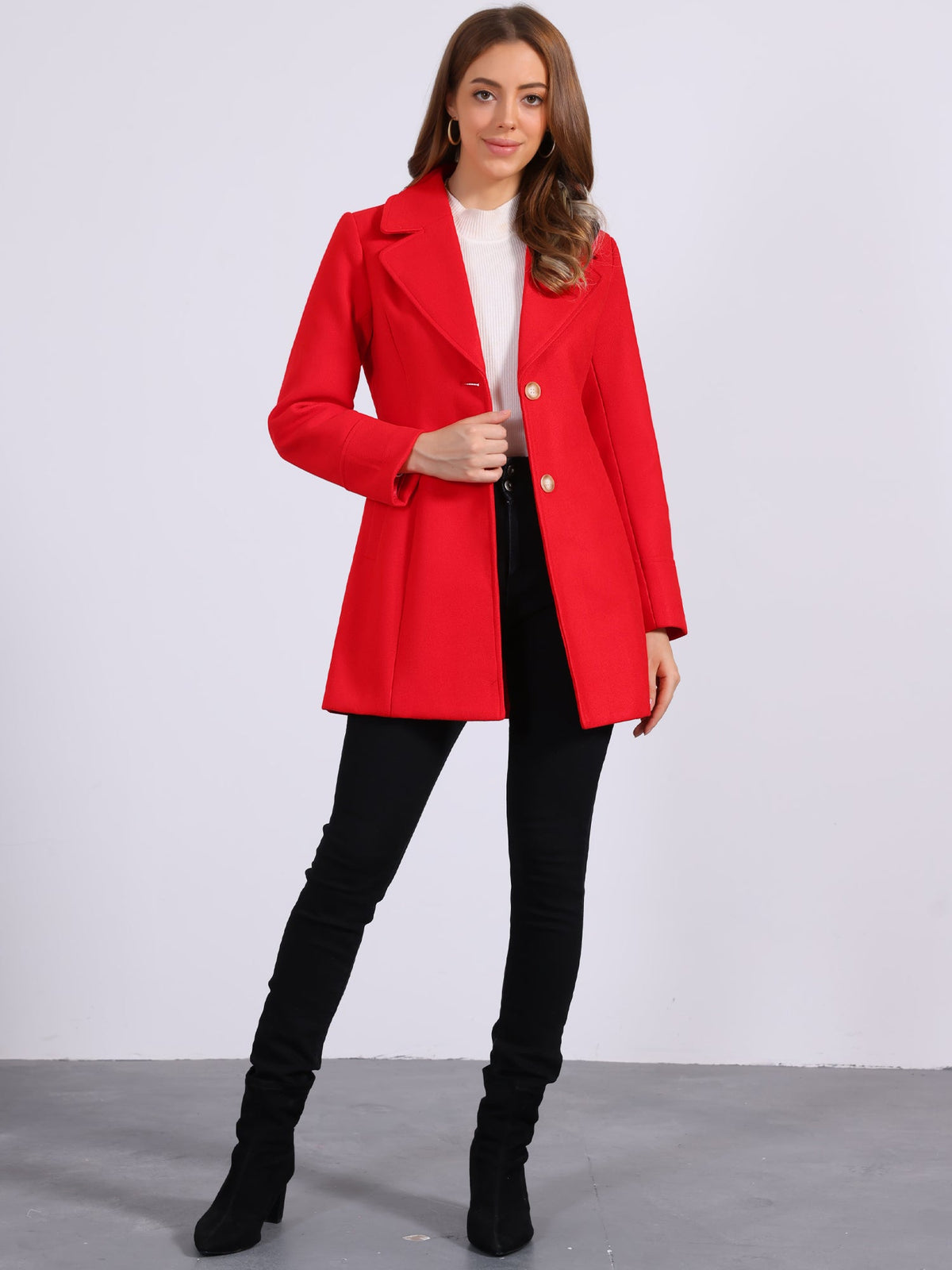 Curved Waist Vent Overcoat