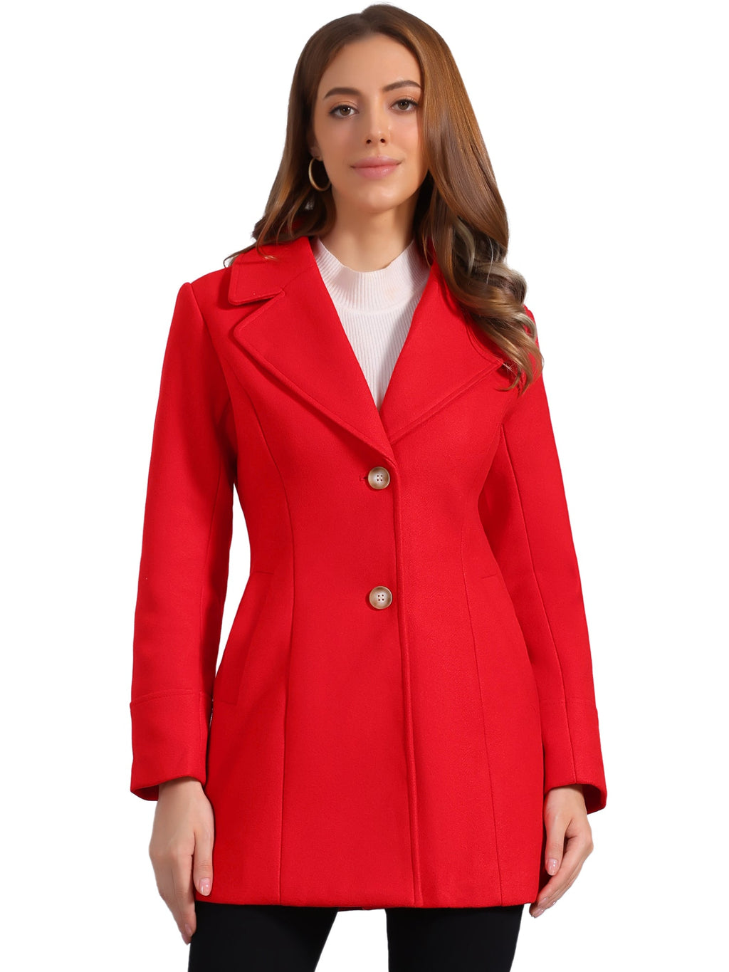 Curved Waist Vent Overcoat