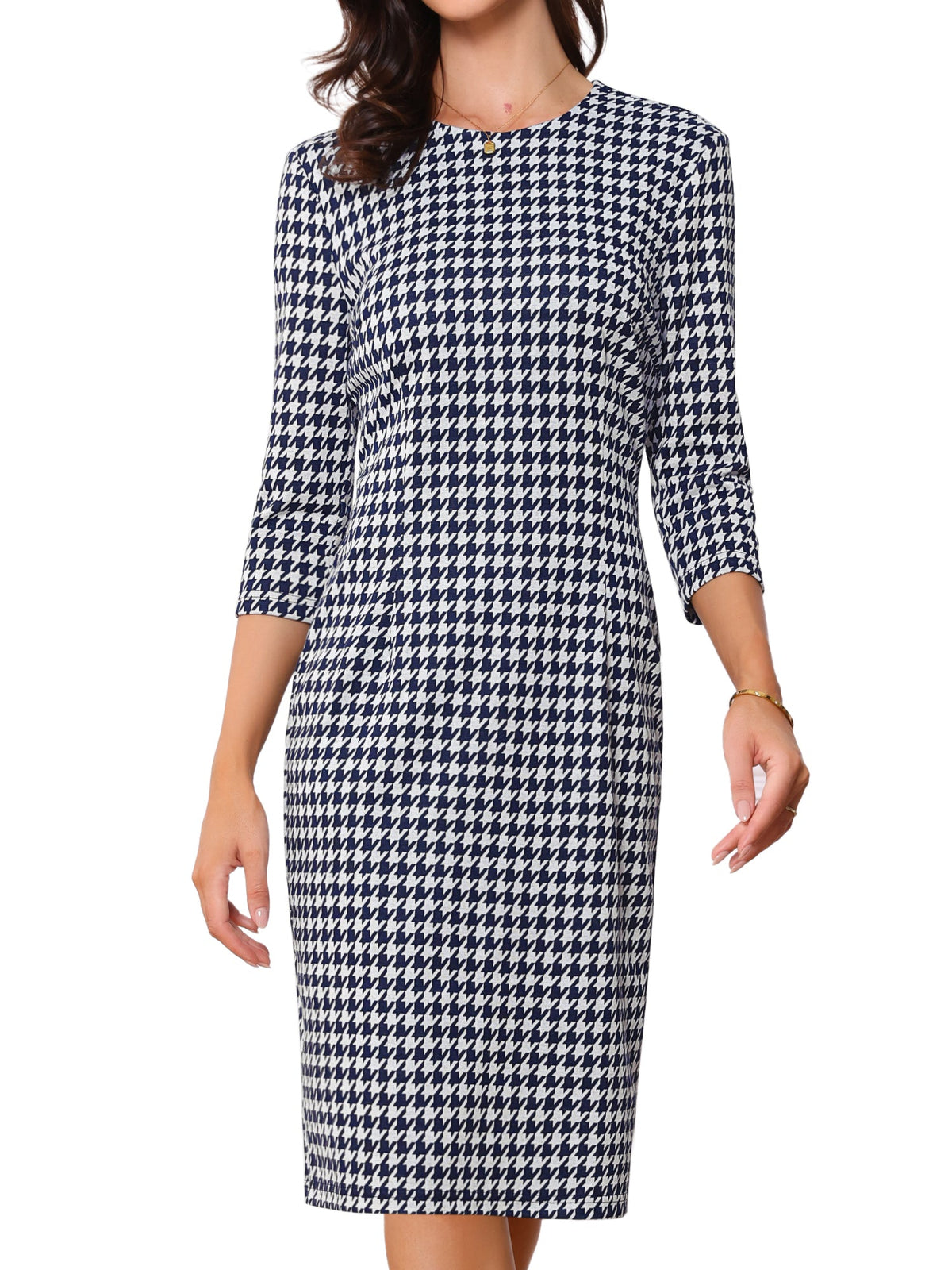 Solid Casual Shift Dress‌