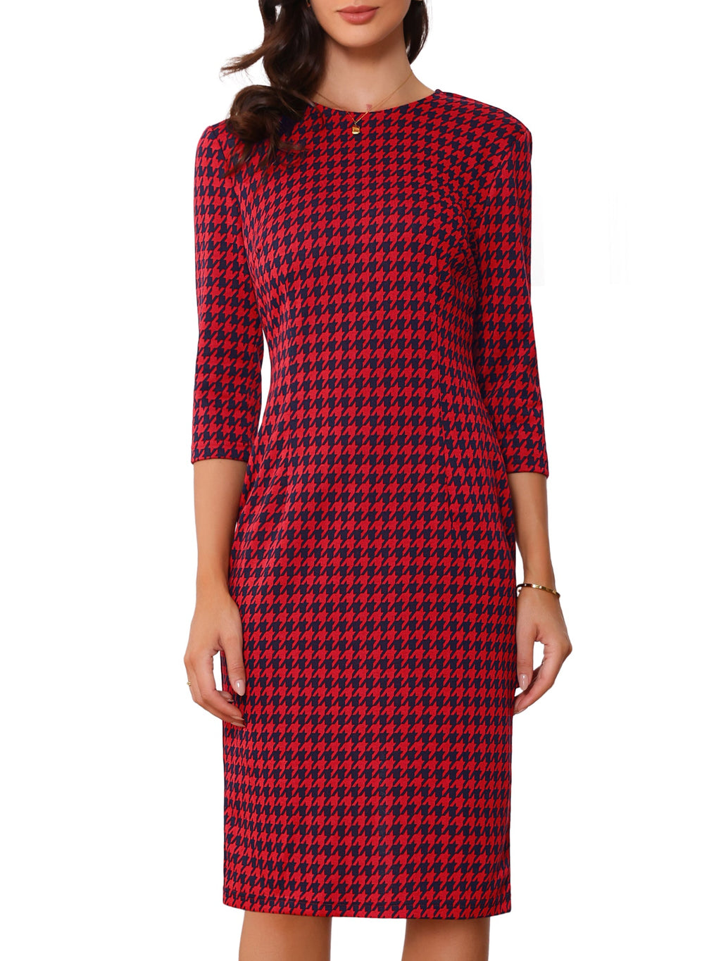 Solid Casual Shift Dress‌