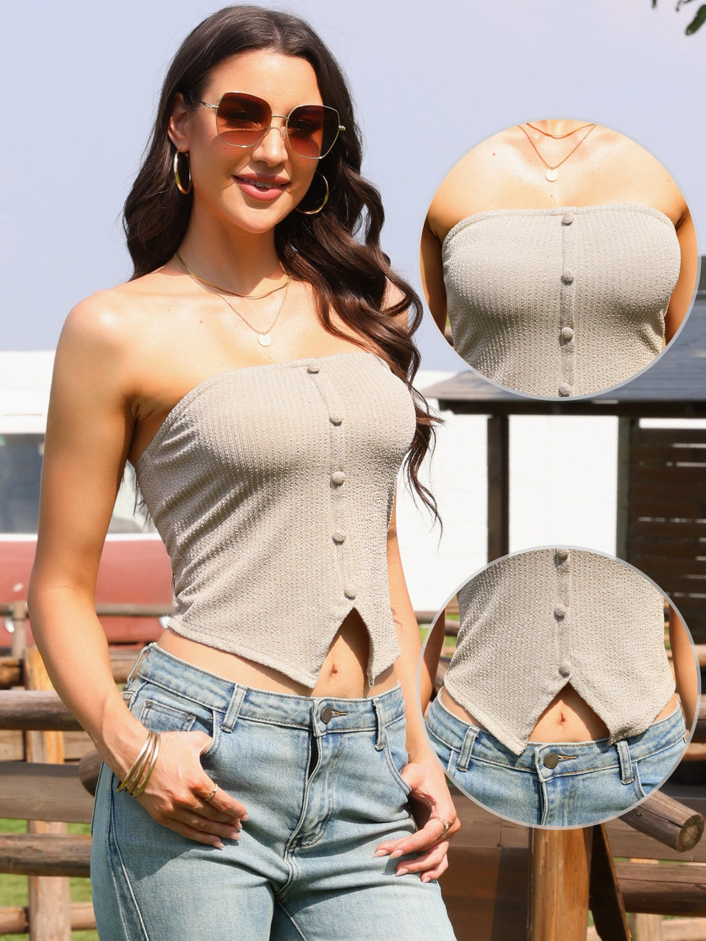 Glossy Summer Sleeveless Top