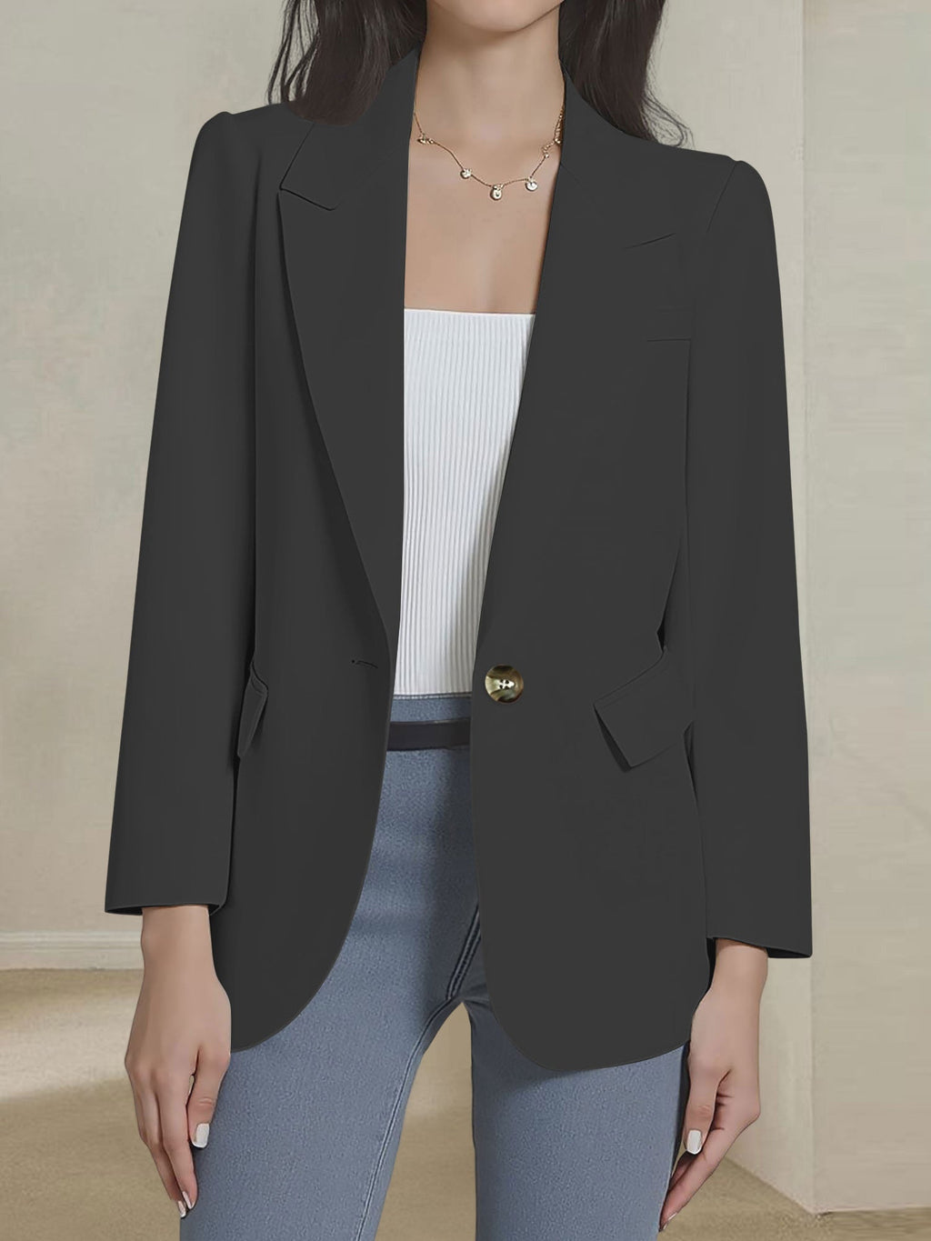 Lightweight Long-Sleeve Work Blazer