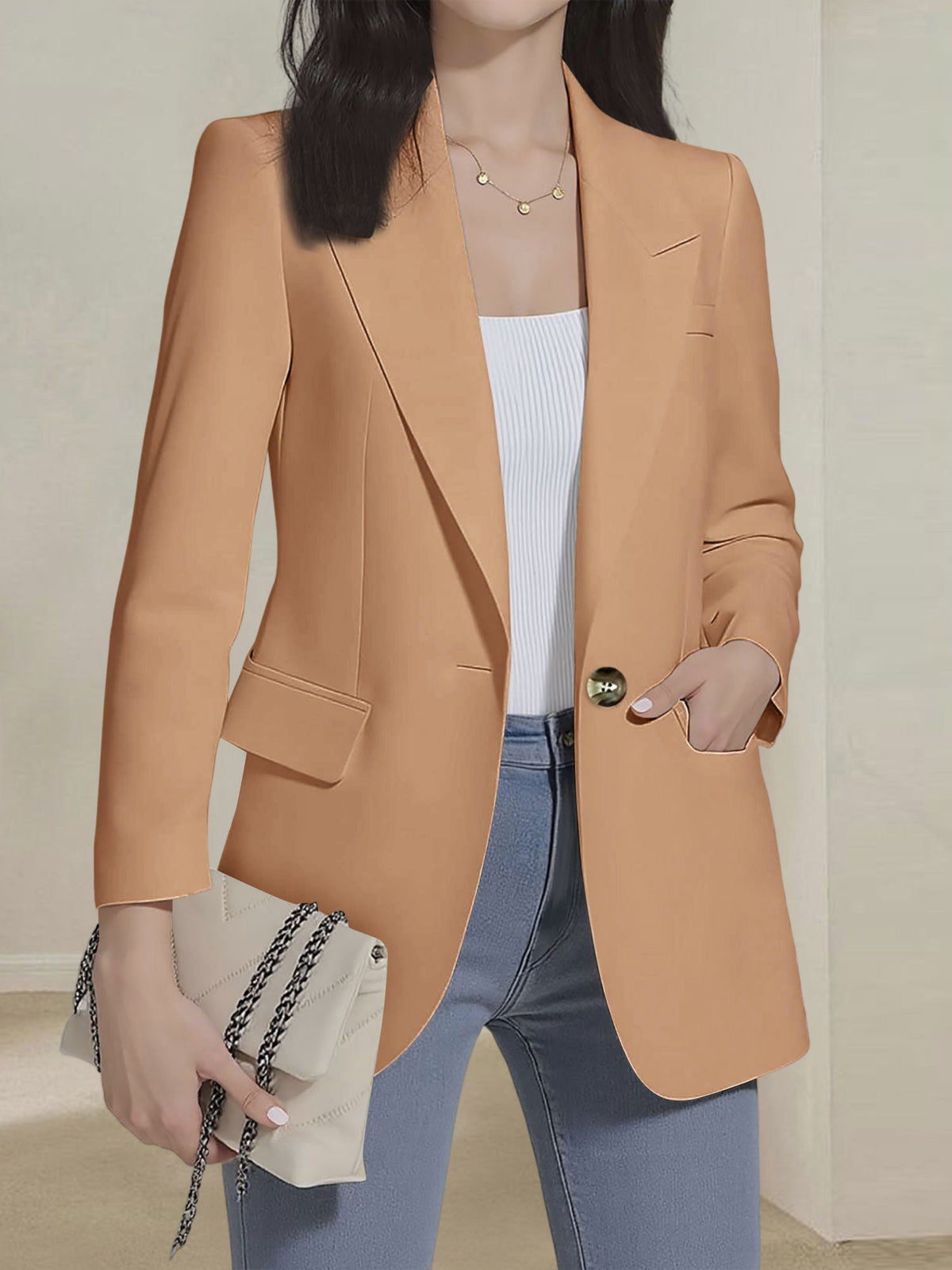 Lightweight Long-Sleeve Work Blazer