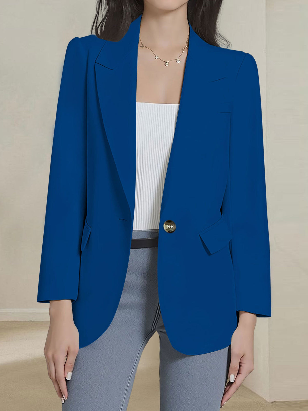 Lightweight Long-Sleeve Work Blazer