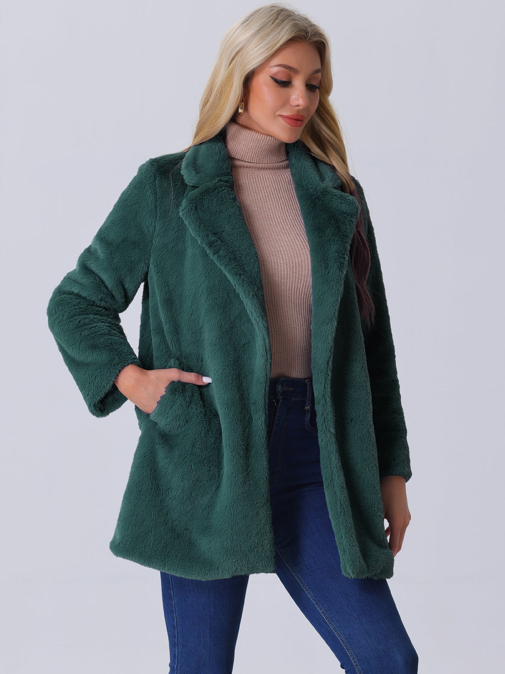 Cloud Wrap Faux Fur Coat