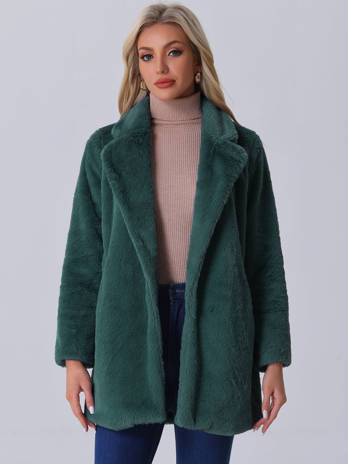 Cloud Wrap Faux Fur Coat