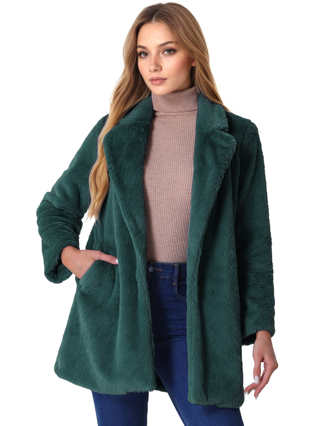 Cloud Wrap Faux Fur Coat