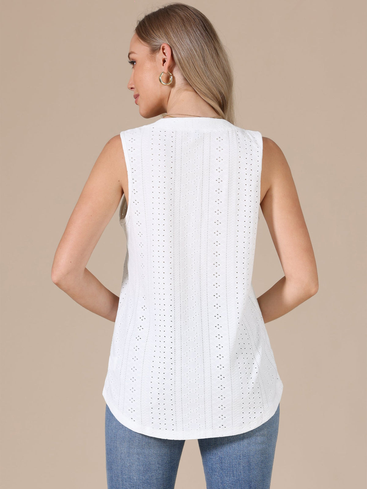 Long Solid Sleeveless Top