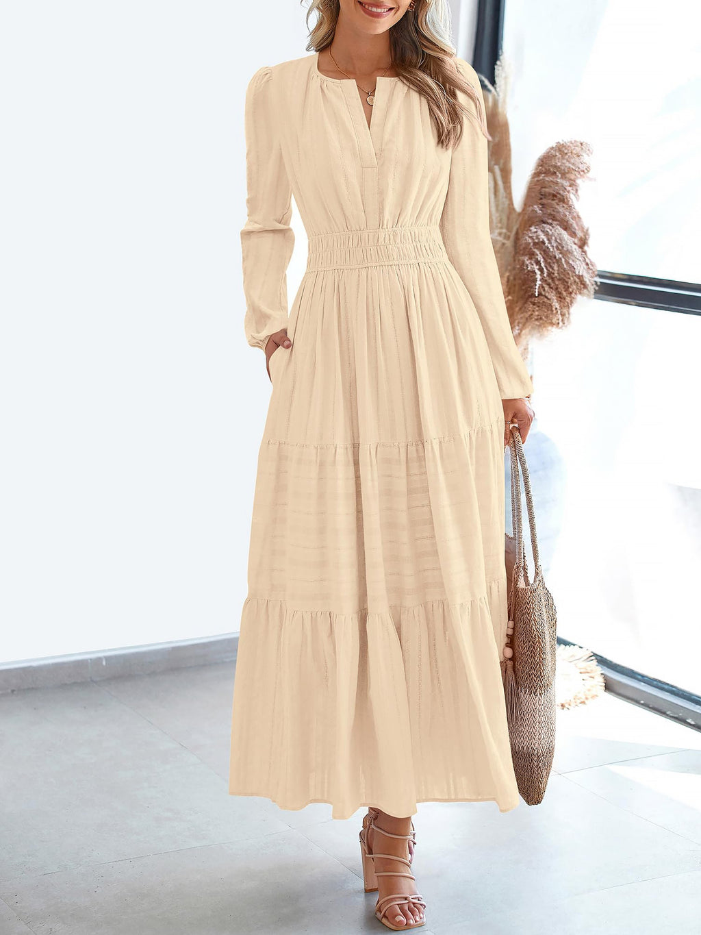 Cotton Long-Sleeve Dress