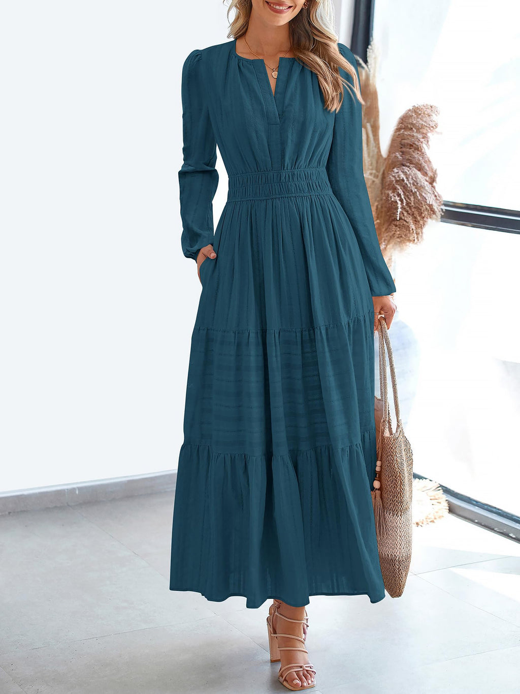 Cotton Long-Sleeve Dress